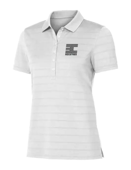 Callaway Womens Bright White Ventilated Polo w/3C Logo