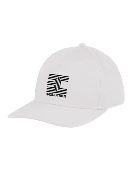 Premium Modern Structured Twill White Snapback Cap w/3C Logo