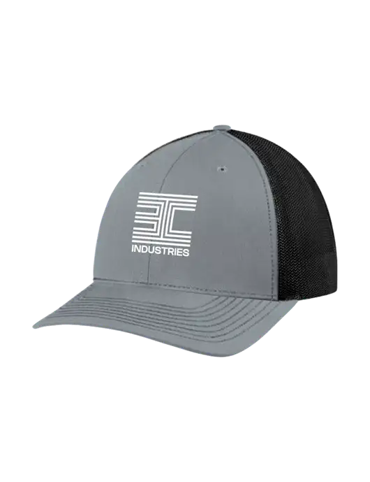 Richardson Adjustable Snapback Original 112 Trucker Cap Heather Grey w/Black Mesh w/3C Logo