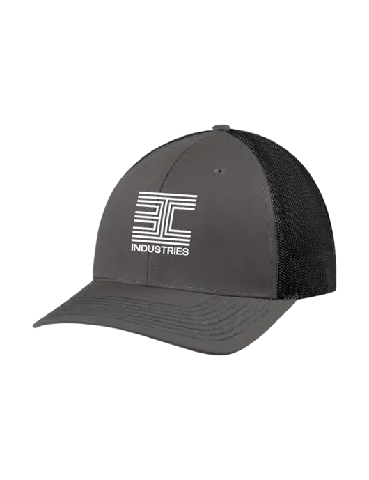 Richardson Adjustable Snapback Original 112 Trucker Cap Dark Grey w/Black Mesh w/3C Logo