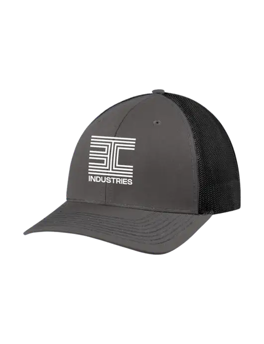 Richardson Adjustable Snapback Original 112 Trucker Cap Dark Grey w/Black Mesh w/3C Logo