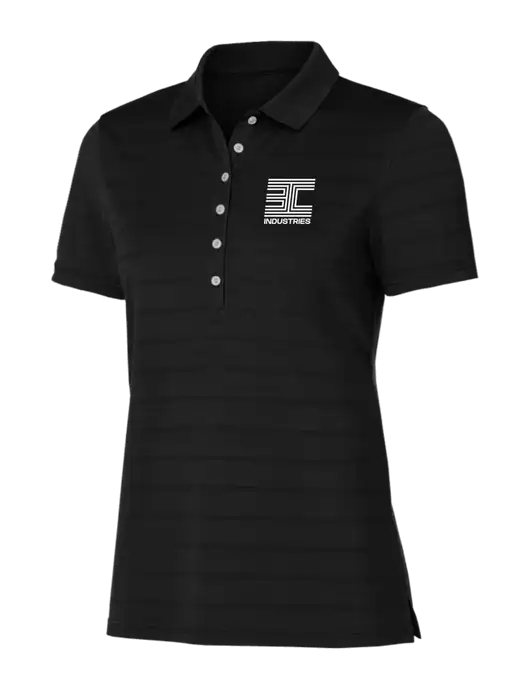 Callaway Womens Black Ventilated Polo w/3C Logo