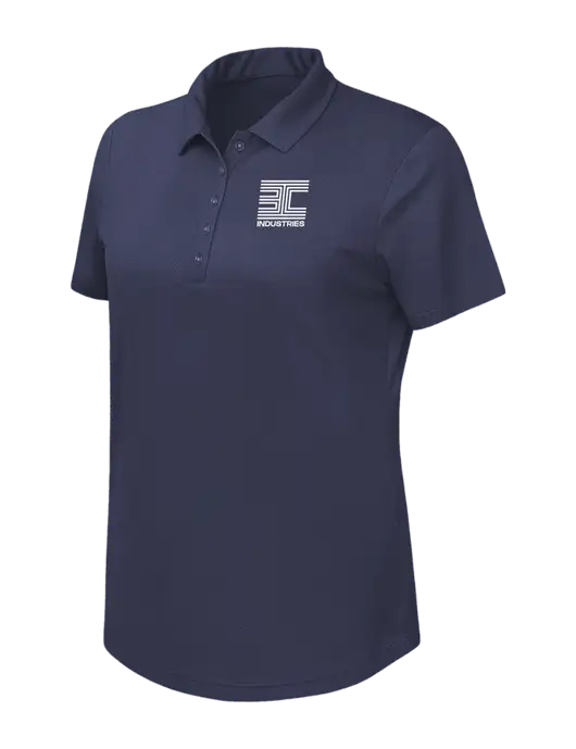 Callaway Womens Birdseye Navy Polo w/3C Logo