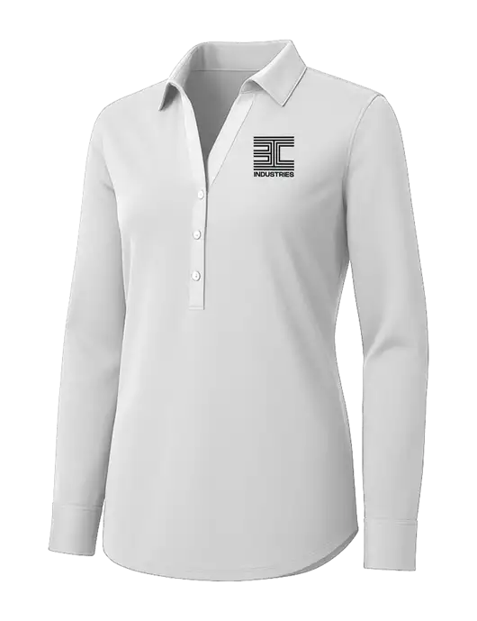 Womens White City Stretch Shirt w/3C Logo