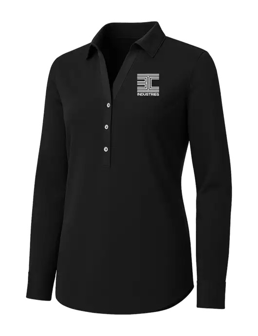 Womens Black City Stretch Shirt w/3C Logo