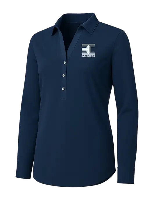 Womens Navy City Stretch Shirt w/3C Logo