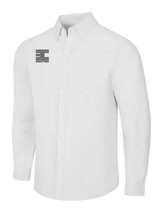 White SuperPro Oxford Shirt w/3C Logo