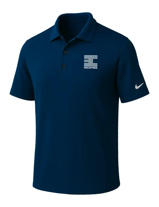 NIKE Navy Dri-Fit Micro Pique Polo w/3C Logo