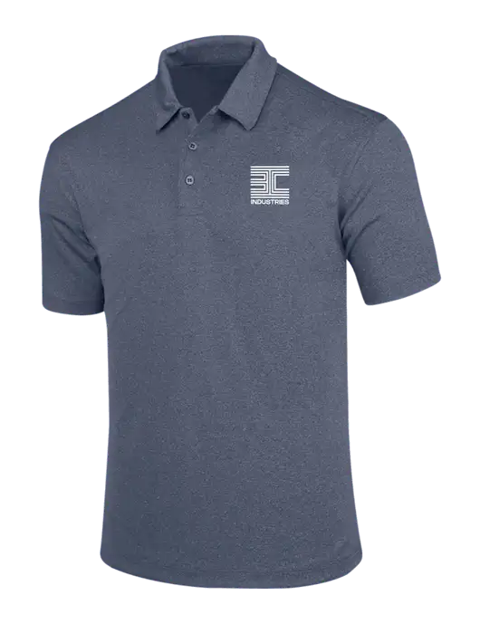 True Navy Trace Heather Polo w/3C Logo