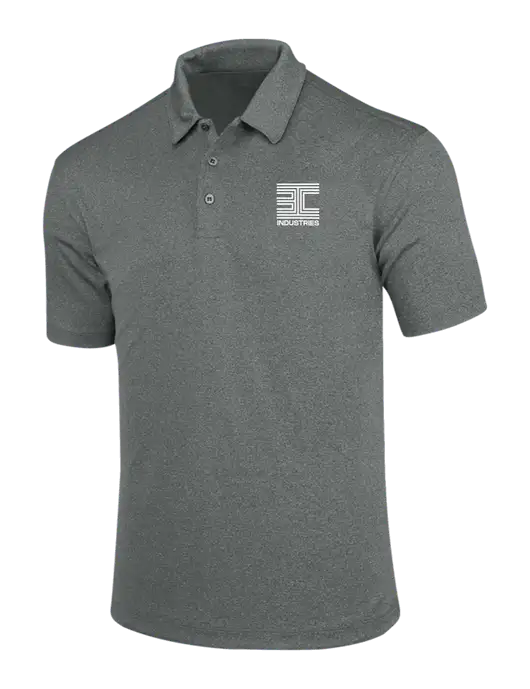 Charcoal Trace Heather Polo w/3C Logo