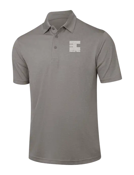 Medium Grey Heather Contender Polo w/3C Logo