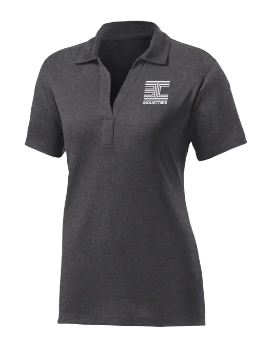 Womens Dark Grey Heather Contender Polo w/3C Logo
