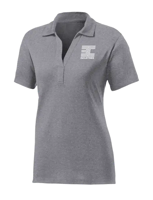 Womens Medium Grey Heather Contender Polo w/3C Logo