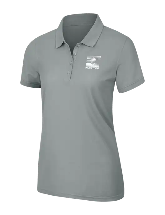 Light Grey Womens Core Classic Pique Polo w/3C Logo