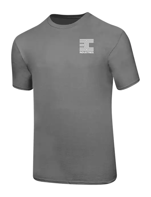 Ring Spun Medium Grey 4.5 oz T-Shirt w/3C Logo