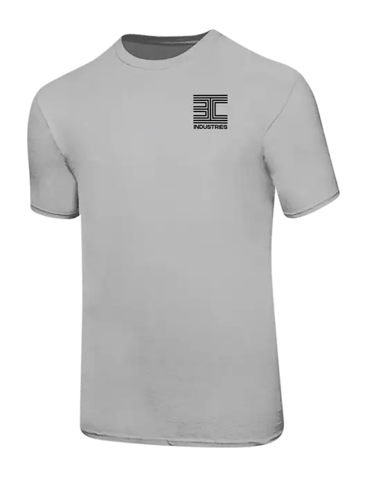 Ring Spun Silver 4.5 oz T-Shirt w/3C Logo