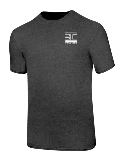Ring Spun Dark Heather Grey 4.5 oz T-Shirt w/3C Logo