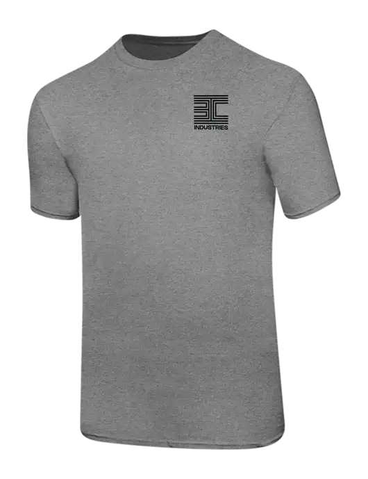 Ring Spun Light Heather Grey 4.5 oz T-Shirt w/3C Logo