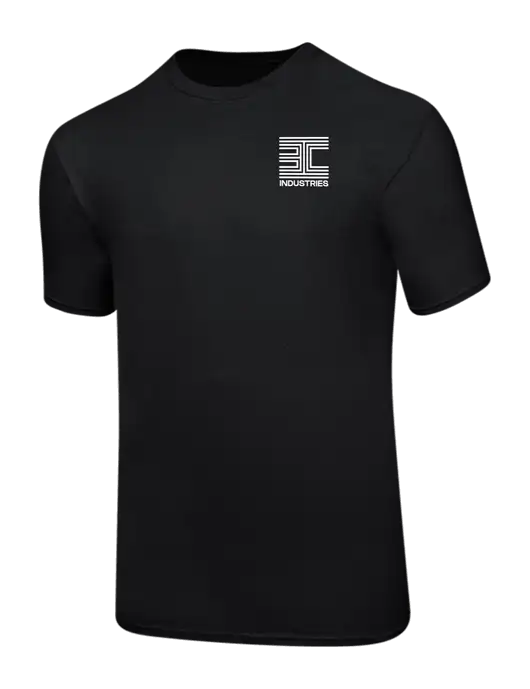 Ring Spun Jet Black 4.5 oz T-Shirt w/3C Logo