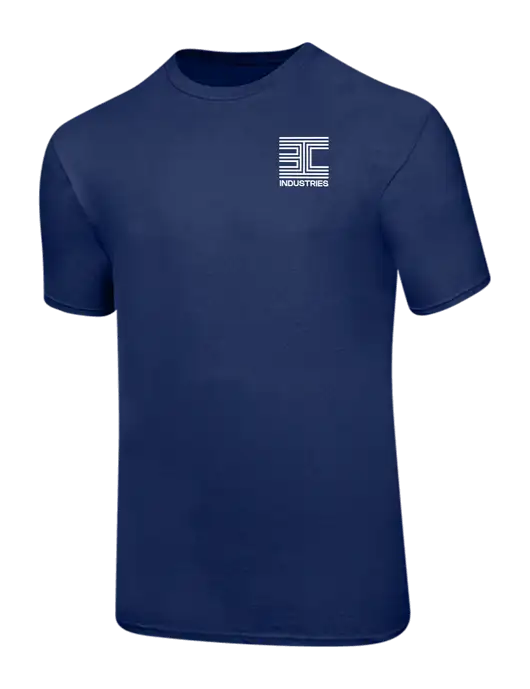 Ring Spun Navy 4.5 oz T-Shirt w/3C Logo