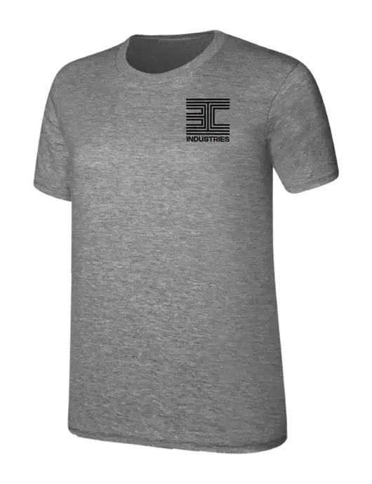Womens Ring Spun Light Grey Heather 4.5 oz T-Shirt w/3C Logo