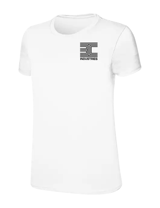 Womens Ring Spun White 4.5 oz T-Shirt w/3C Logo