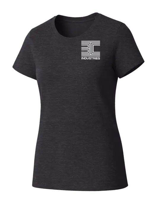 Womens Seriously Soft Heathered Charcoal T-Shirt w/3C Logo