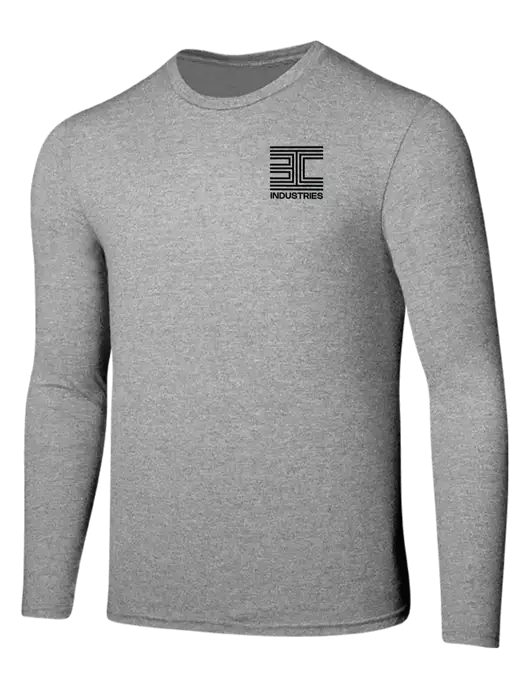 Seriously Soft Light Heathered Grey Long Sleeve T-Shirt w/3C Logo