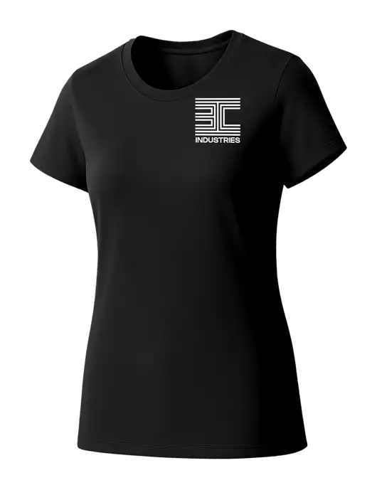 Womens Seriously Soft Black T-Shirt w/3C Logo