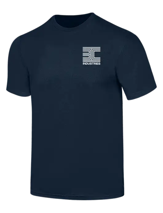 Simply Soft Navy 4.5oz  Poly/Combed Ring Spun Cotton T-Shirt w/3C Logo