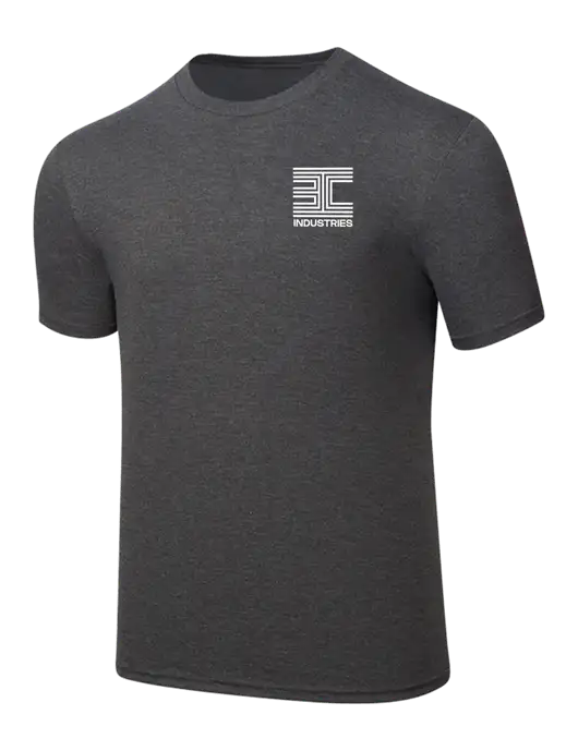 Simply Soft Heathered Charcoal 4.5oz  Poly/Combed Ring Spun Cotton T-Shirt w/3C Logo
