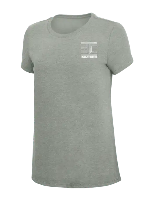 Womens Simply Soft Grey Frost 4.5oz  Poly/Combed Ring Spun Cotton T-Shirt w/3C Logo