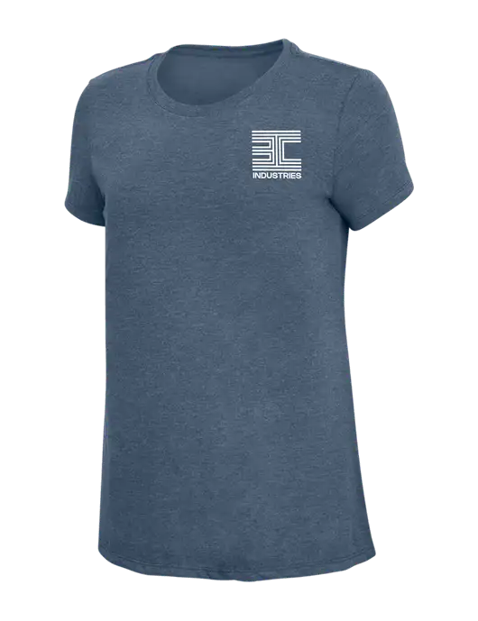 Womens Simply Soft Navy Frost 4.5oz  Poly/Combed Ring Spun Cotton T-Shirt w/3C Logo