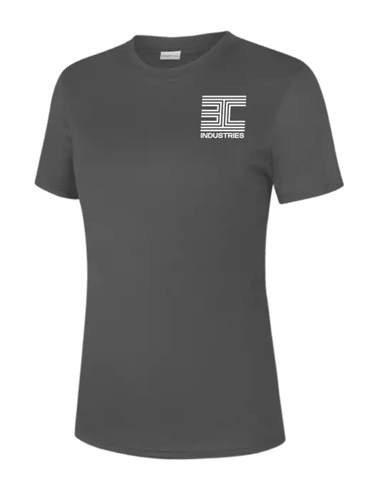  Womens Dark Grey PosiCharge Competitor Tee w/3C Logo