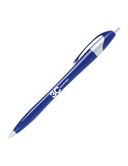 Novella Navy/Silver Corporate Pen- Blue Ink w/3CI Industries Logo