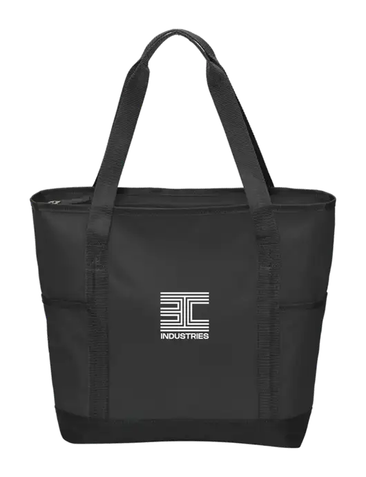 On the Go Black/Black Tote w/3C Logo