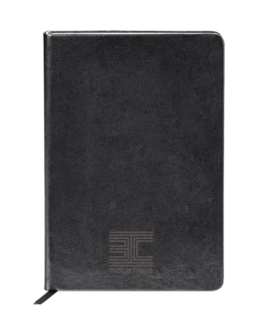 Fabrizio Black Hard Cover 5.75 x 8.3 Journal w/3C Logo