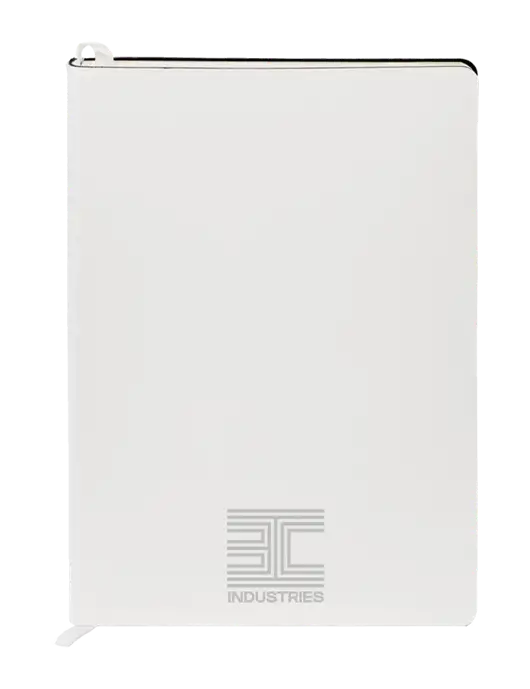Fabrizio White Soft Cover 5.75 x 8.125 Journal w/3C Logo