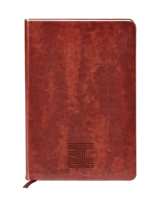 Fabrizio Brown Hard Cover 5.75 x 8.3 Journal w/3C Logo