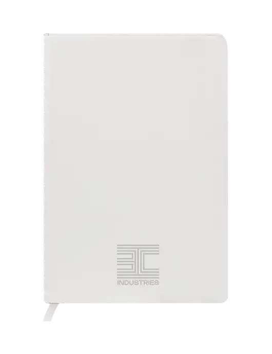 Fabrizio White Hard Cover 5.75 x 8.3  Journal w/3C Logo