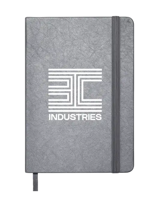 Granite Dark Grey Hardcover Journal, 5.62 X  8.37 w/3C Logo