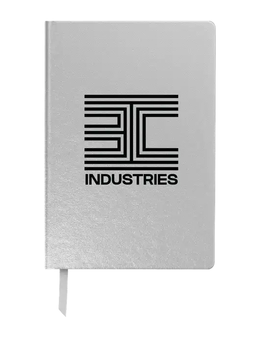 Achieve Silver Hardcover Journal, 5.5 x 8.37 w/3C Logo