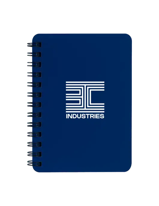 Sturdy Navy Blue Hardcover Notebook, 5.25 x 7 w/3C Logo