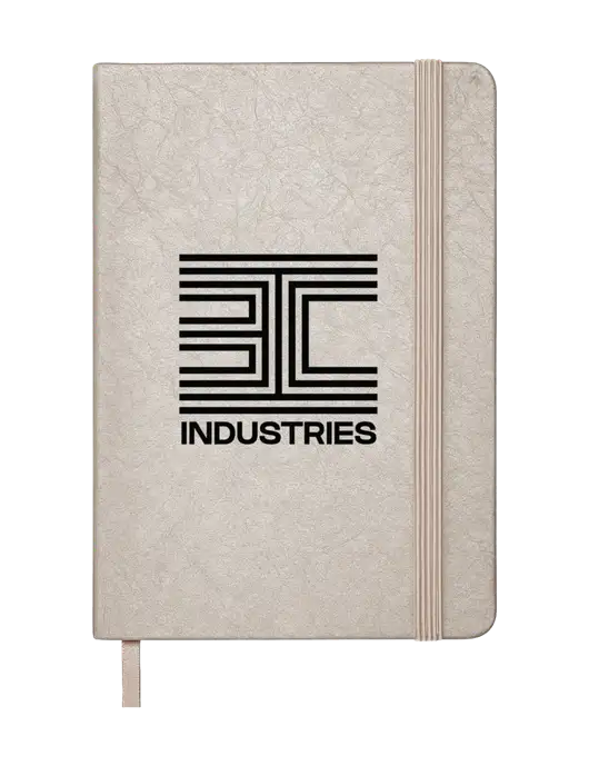 Granite Light Grey Hardcover Journal, 5.62 X  8.37 w/3C Logo