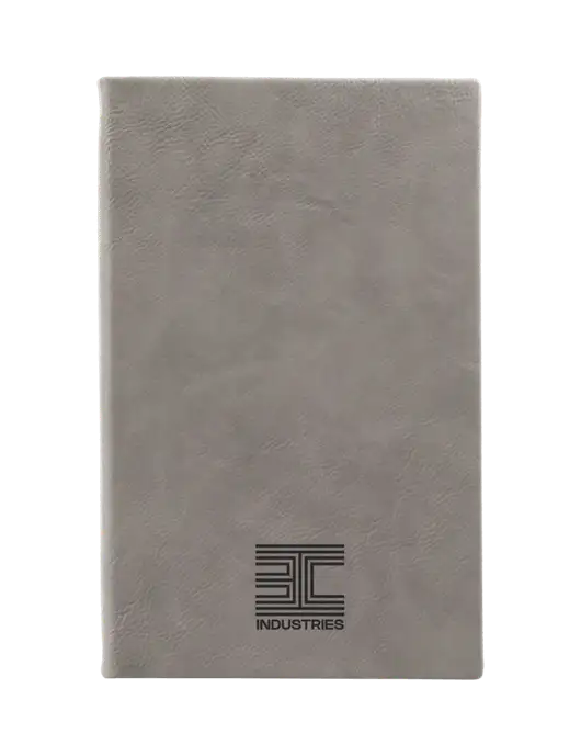 Grey Leatherette 5.25 x 8.25 Journal w/3C Logo