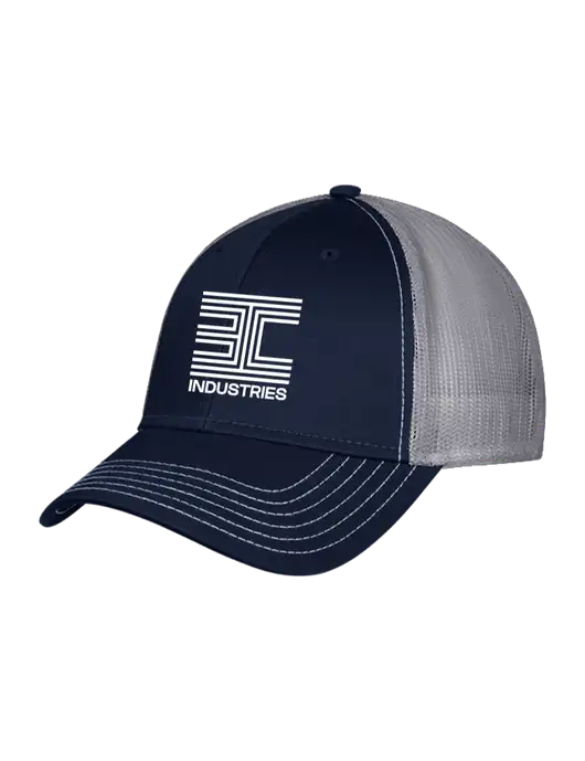 Navy & Grey Mesh Trucker Cap Snap Back w/3C Logo