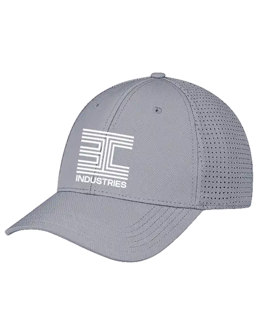 Grey Performance Stretchable Cap Hook & Loop w/3C Logo