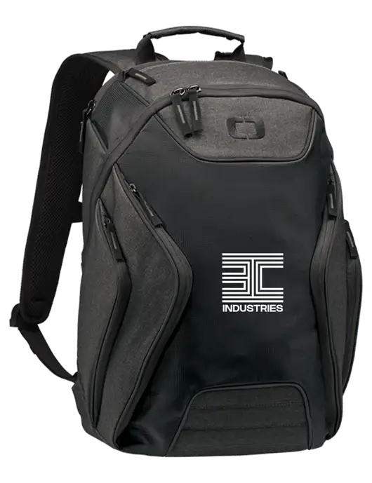 OGIO Black/Heather Grey Hatch Laptop Backpack
 w/3C Logo