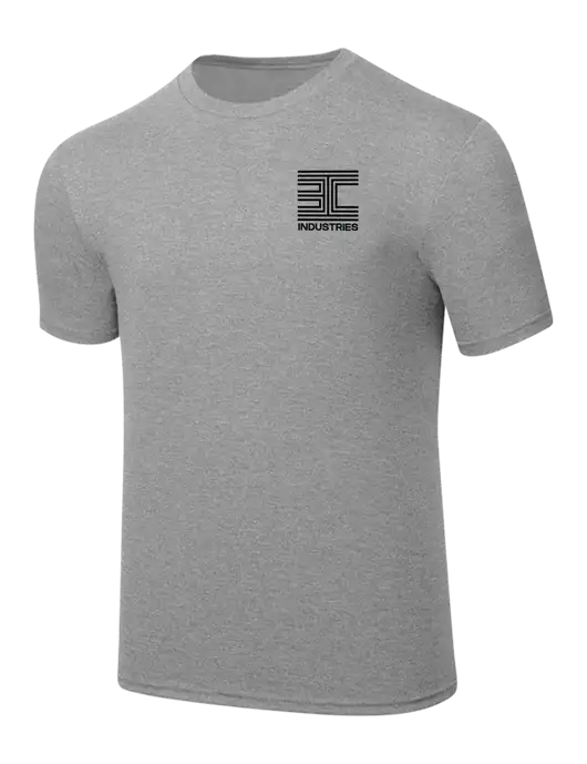 Simply Soft Heathered Light Grey 4.5oz  Poly/Combed Ring Spun Cotton T-Shirt w/3C Logo