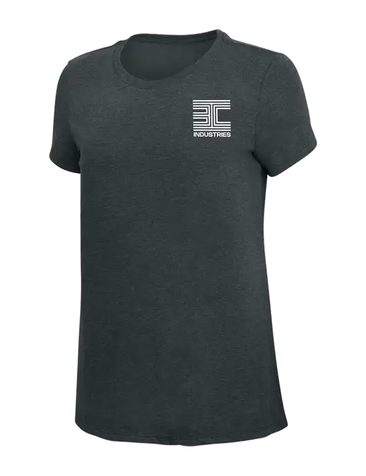 Womens Simply Soft Black Frost 4.5oz Poly/Combed Ring Spun Cotton T-Shirt w/3C Logo